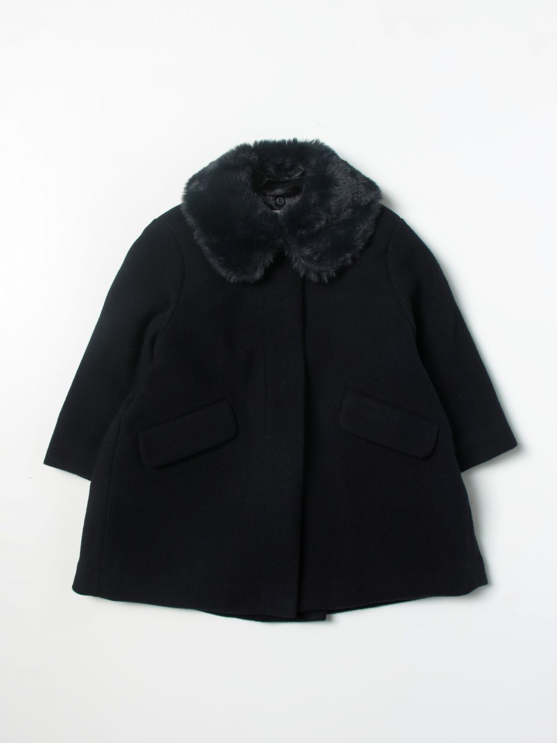 Coat Il Gufo: Il Gufo coat for girls blue 1