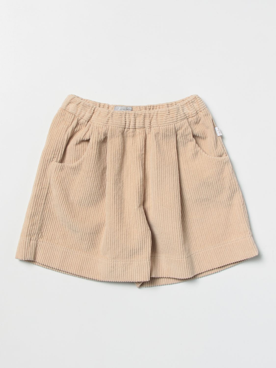 Pantalones cortos Il Gufo: Pantalones cortos Il Gufo para niña beige 1