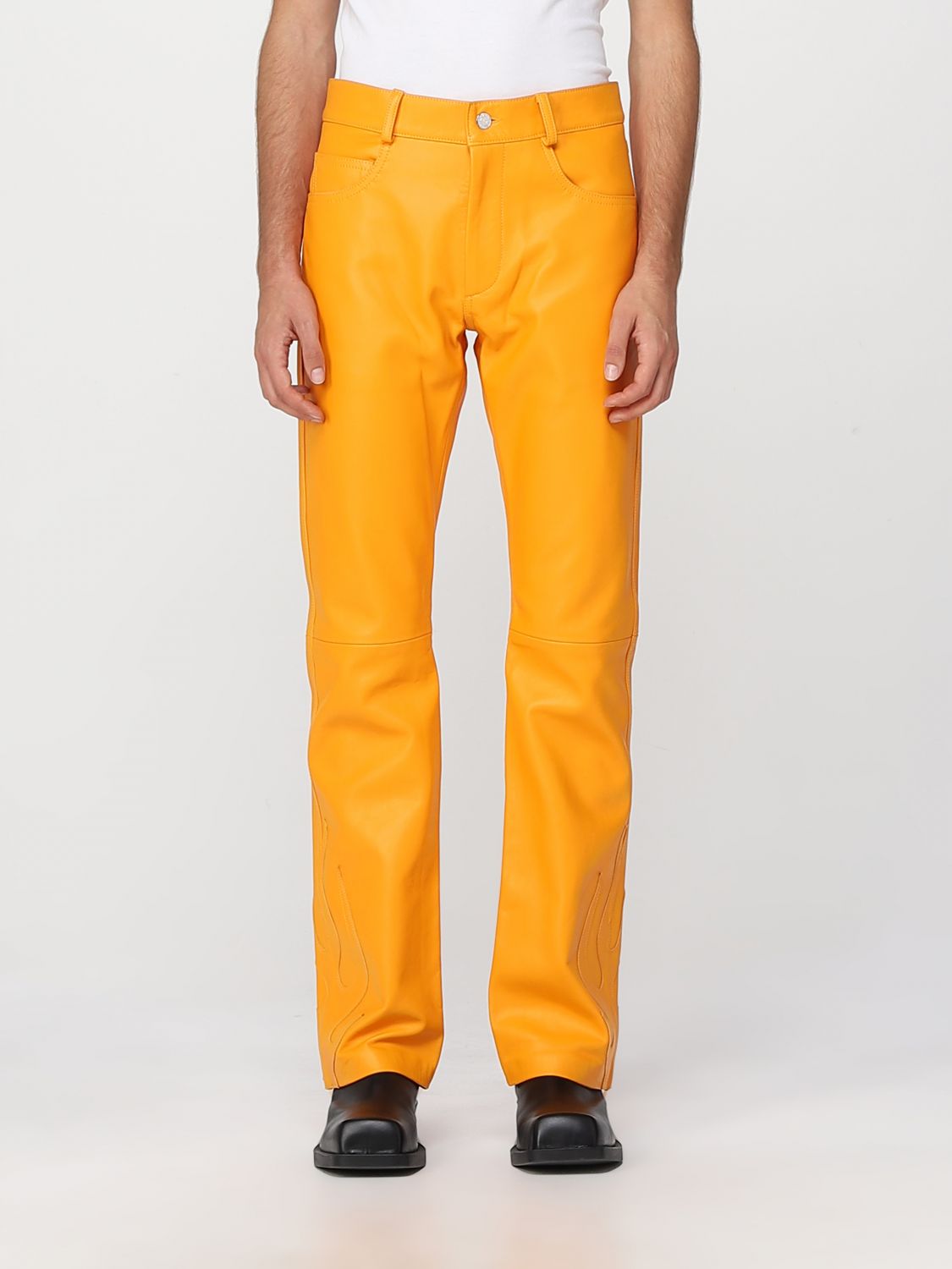 Pantalone Paura: Pantalone Jim Paura in pelle arancione 1
