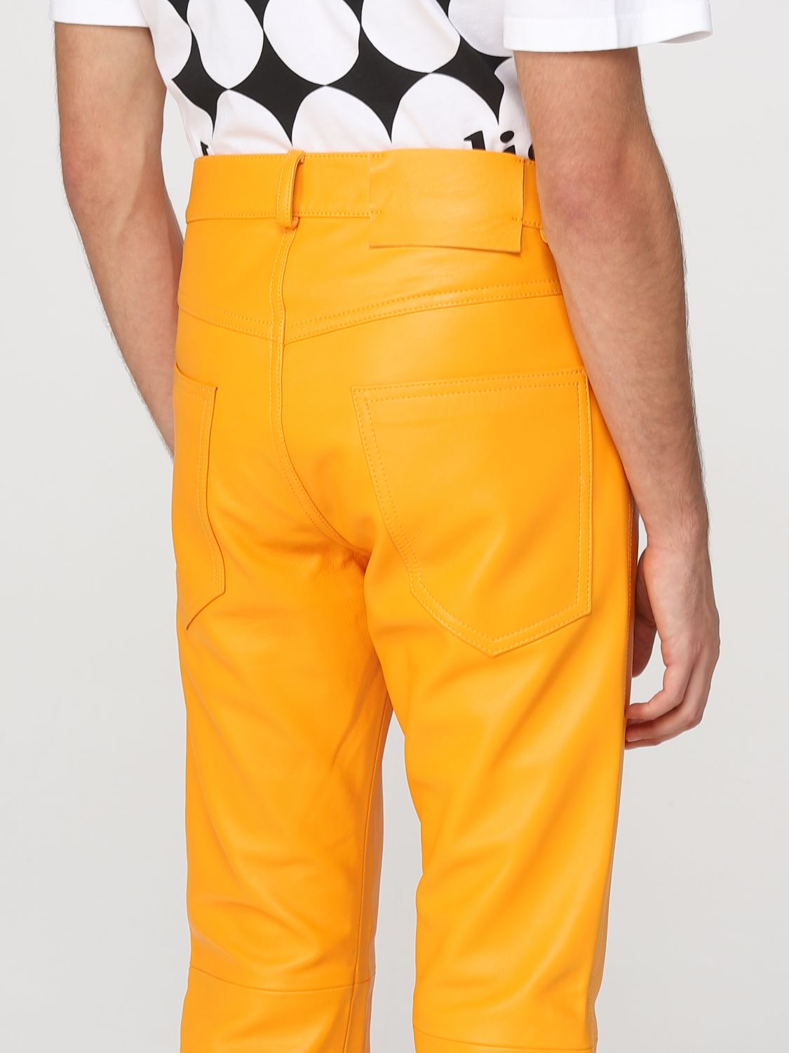 Pantalone Paura: Pantalone Jim Paura in pelle arancione 5