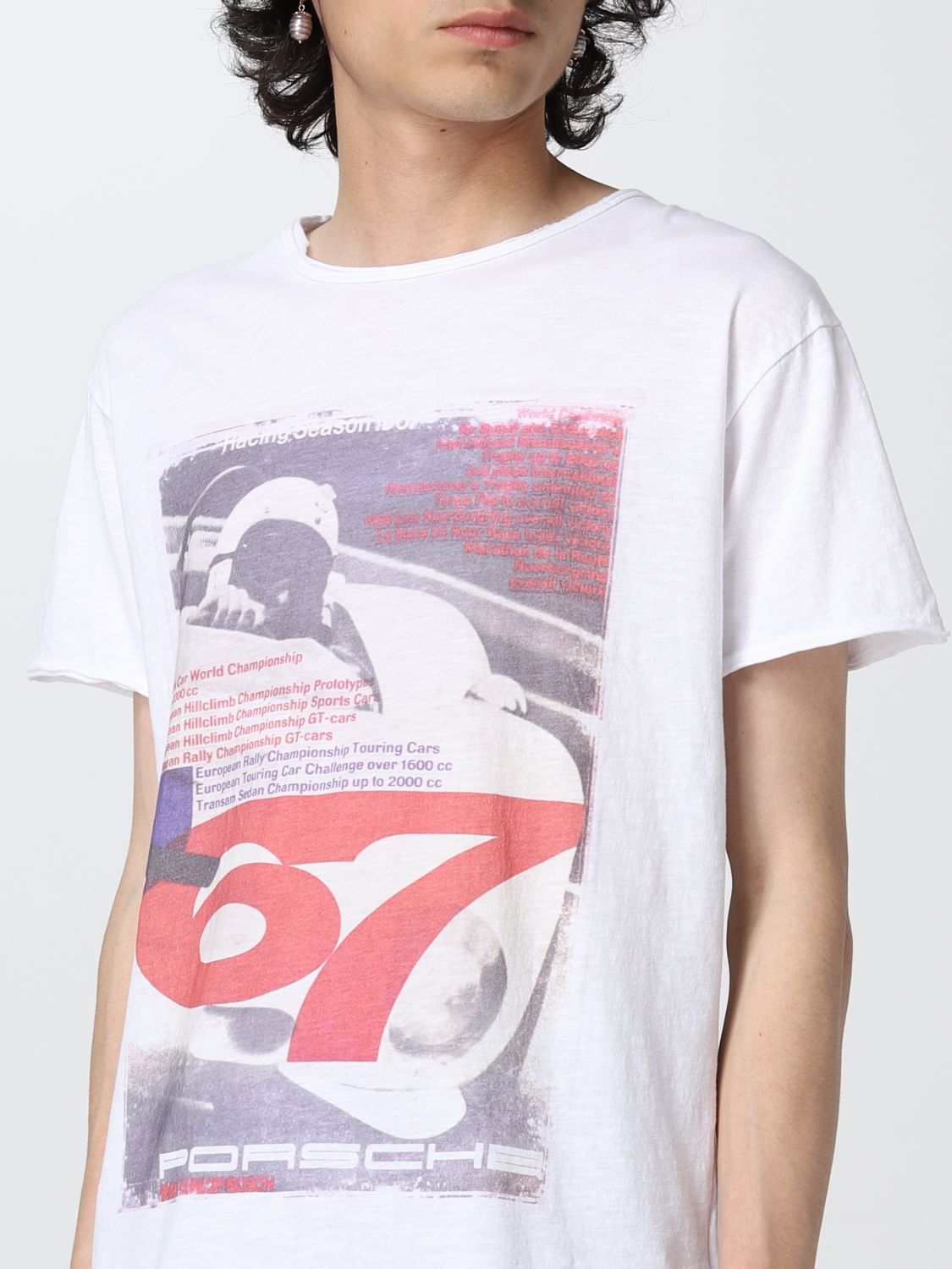 T-shirt 1921: T-shirt #02 1921 con stampa Porsche 67 bianco 3