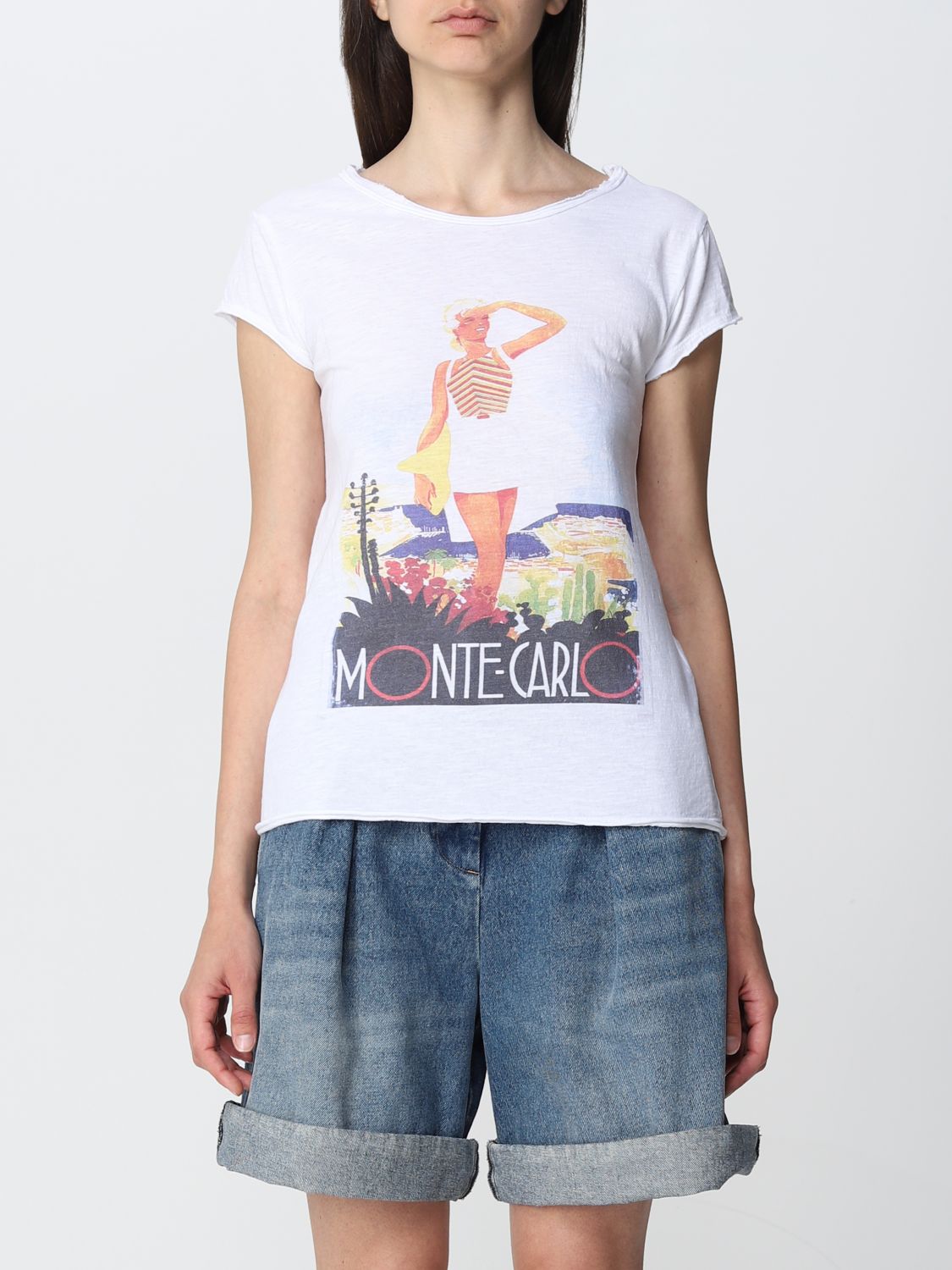 1921: cotton T-shirt with graphic print - White | 1921 t-shirt #98 ...