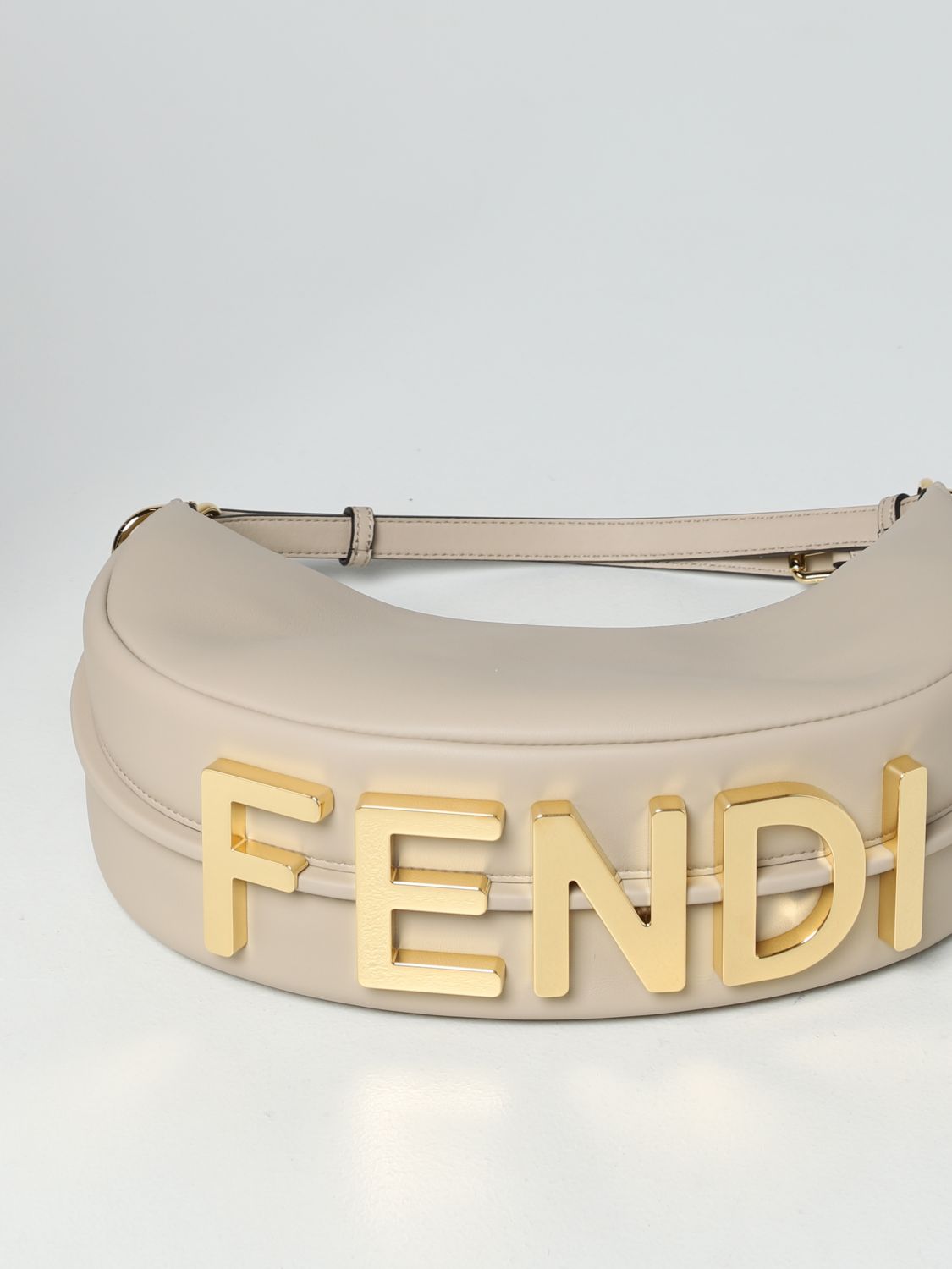Shoulder bag Fendi: Fendi shoulder bag for woman ecru 4