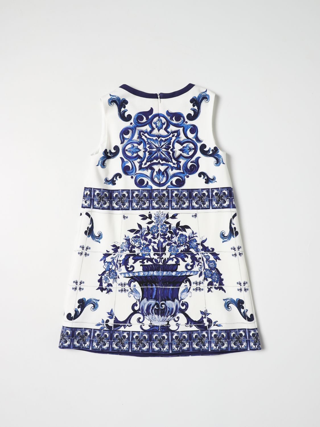 Dress Dolce & Gabbana: Dolce & Gabbana dress with majolica print gnawed blue 2