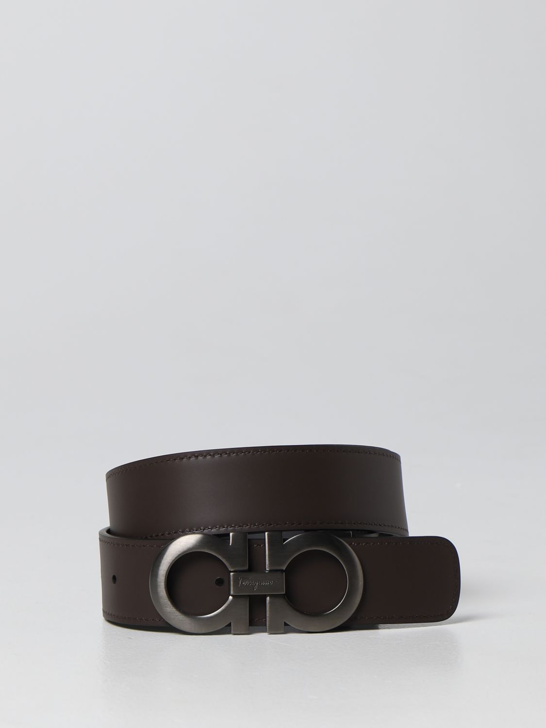 SALVATORE FERRAGAMO: Gancini leather belt - Black | Belt Salvatore ...
