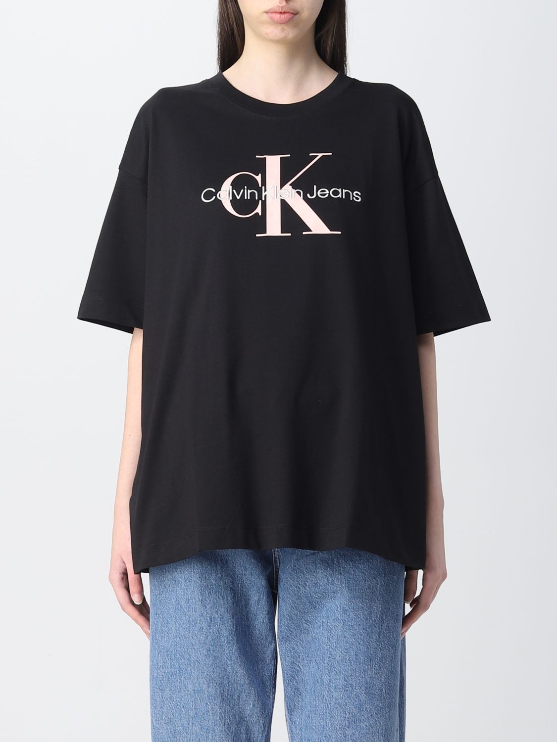 CALVIN KLEIN JEANS: t-shirt for women - Black | Calvin Klein Jeans t-shirt  J20J219948 online on 