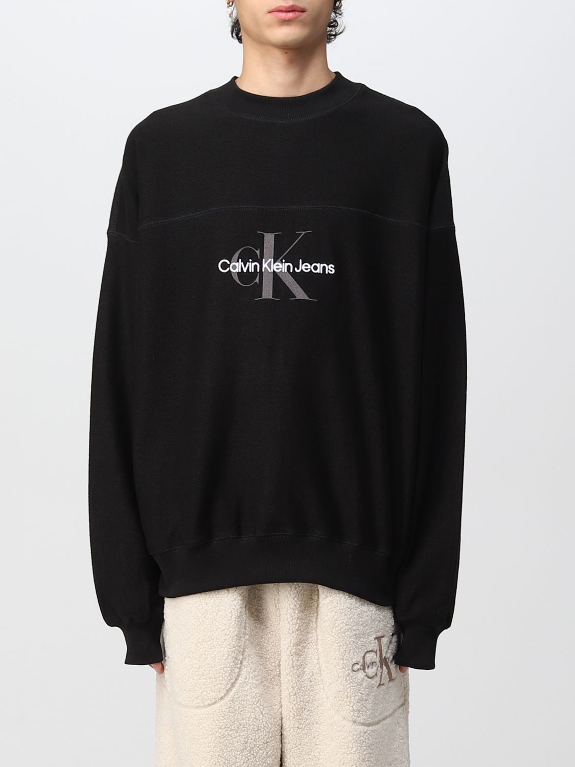 Direct Transistor Doe mee CALVIN KLEIN JEANS: sweatshirt for man - Black | Calvin Klein Jeans  sweatshirt J30J321893 online on GIGLIO.COM