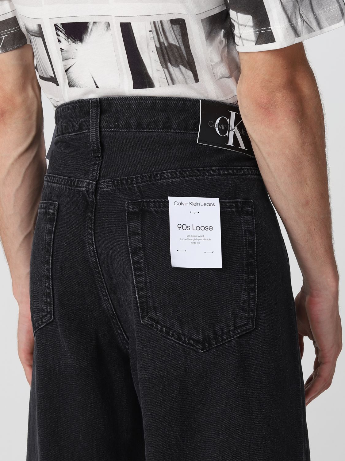 CALVIN KLEIN JEANS: 90s loose denim jeans - Black | Calvin Klein Jeans jeans  J30J321682 online on 
