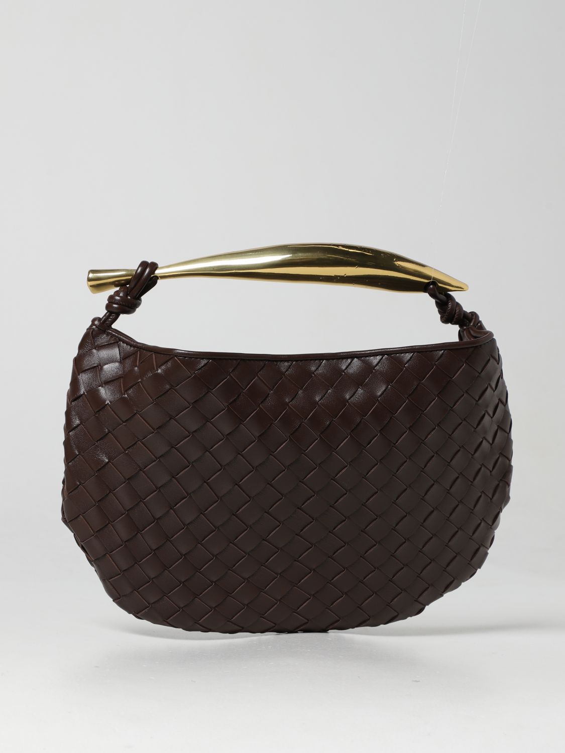 Sardine Medium Leather Tote Bag in Brown - Bottega Veneta