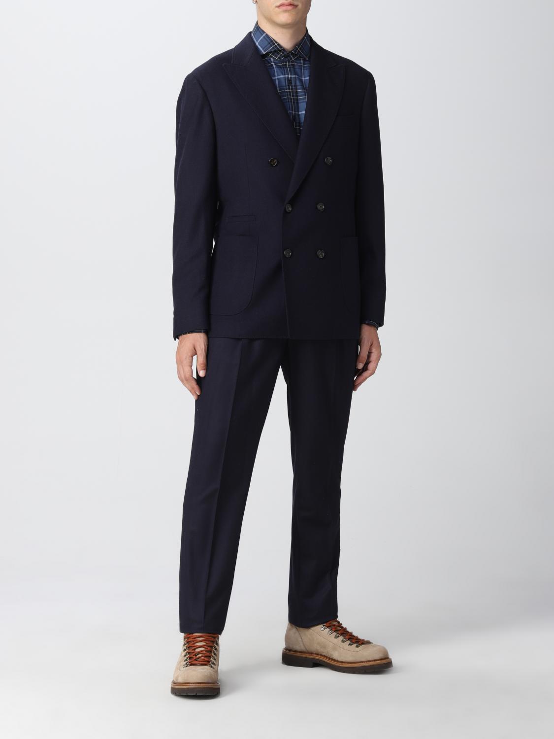 BRUNELLO CUCINELLI: Blazer men - Blue | Blazer Brunello Cucinelli ...