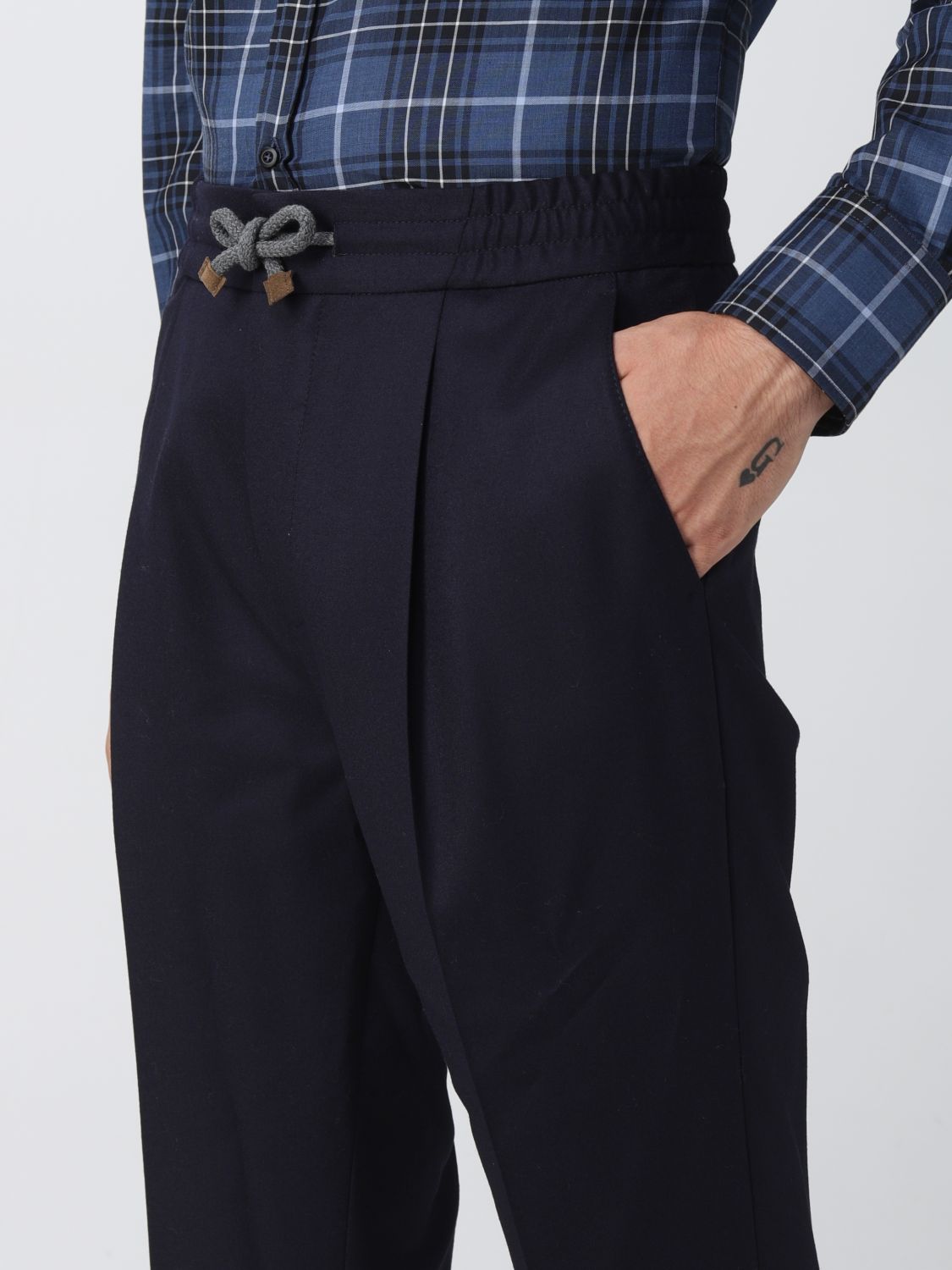 Trousers Brunello Cucinelli: Brunello Cucinelli trousers for men blue 3
