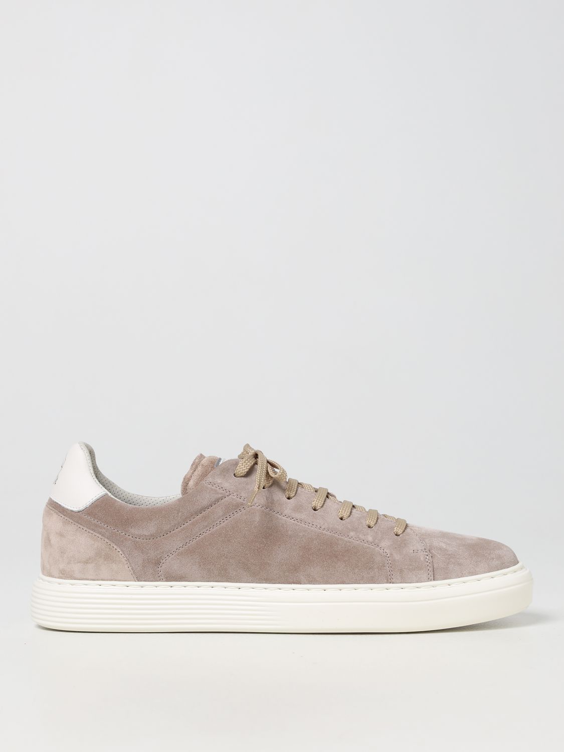 BRUNELLO CUCINELLI Sneakers with decorative gems in beige