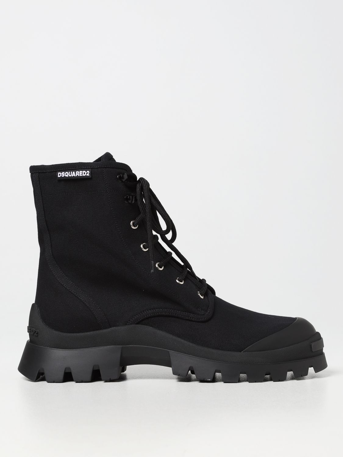 Boots Dsquared2: Dsquared2 Combat combat boot in canvas black 1