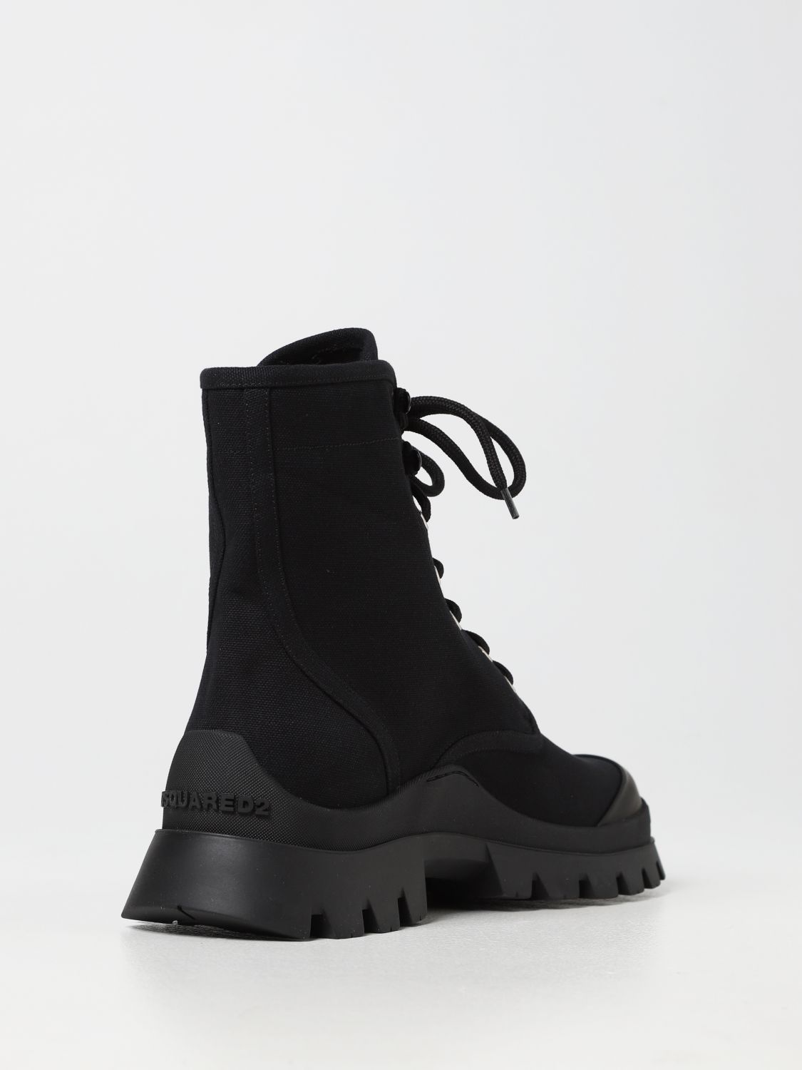 Boots Dsquared2: Dsquared2 Combat combat boot in canvas black 3