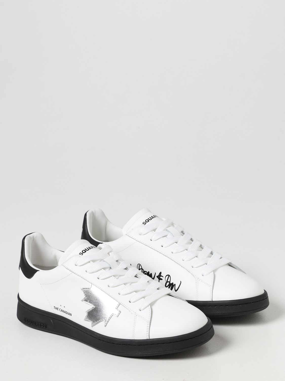 Sneakers Dsquared2: Dsquared2 leather boxer sneakers white 2