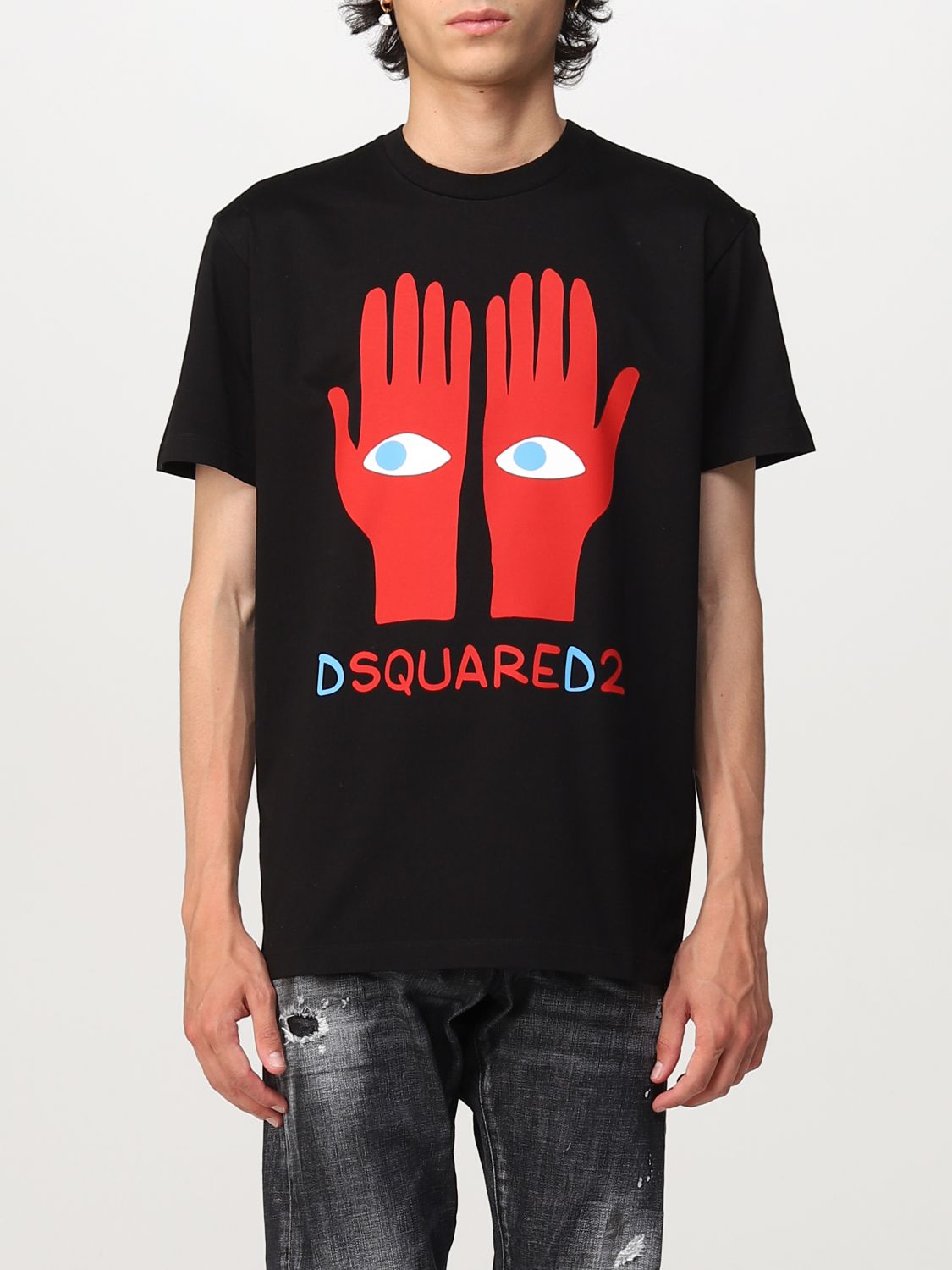 Outlet de Dsquared2: Camiseta para hombre, Negro Camiseta Dsquared2 S74GD1034S23009 en línea