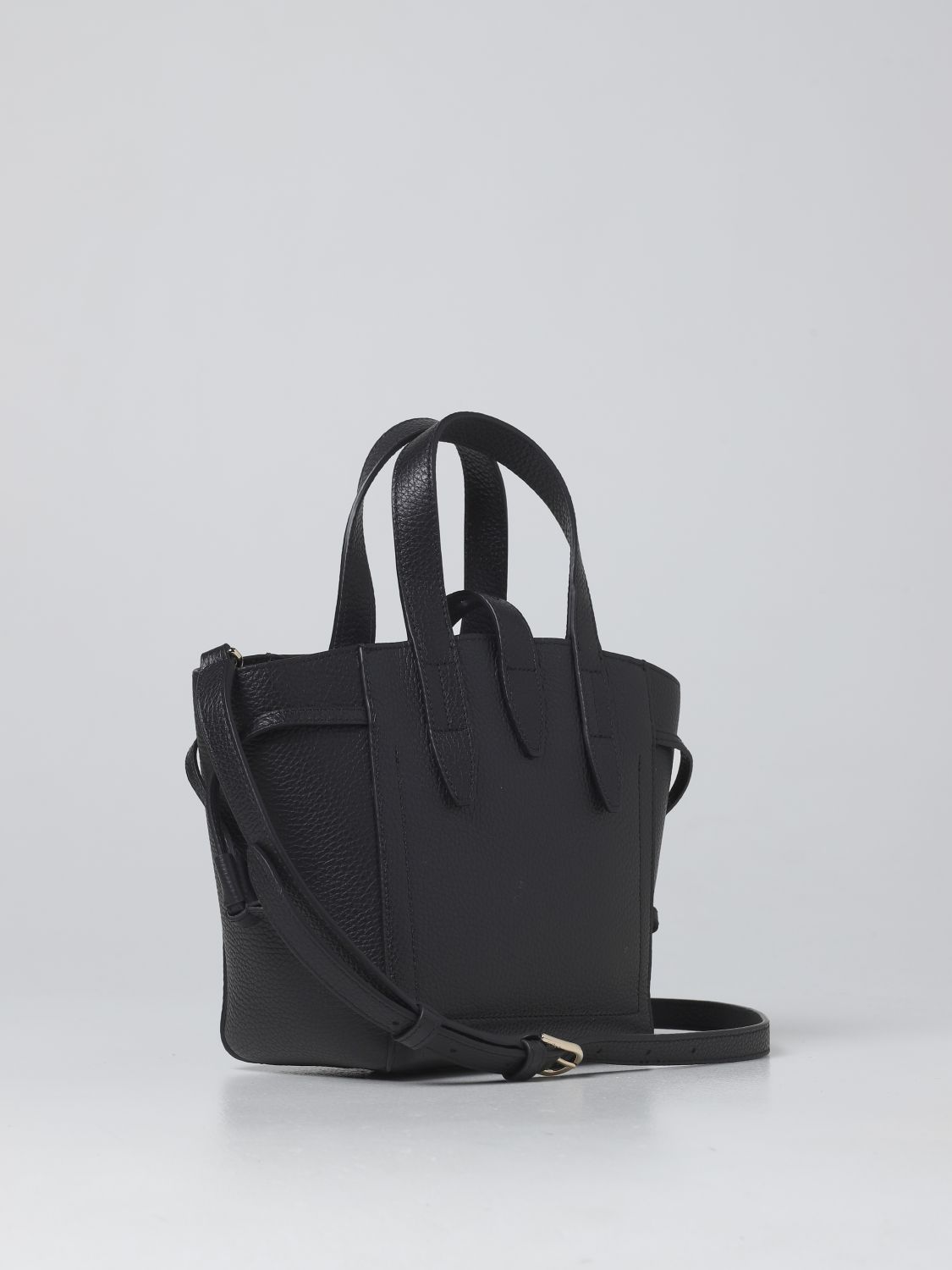 FURLA: net bag in grained leather - Gnawed Blue  Furla mini bag  BASRFUAHSF000 online at