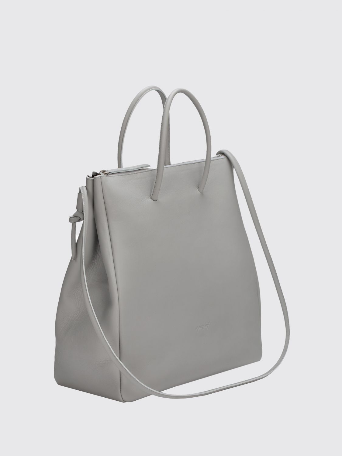 Color : Silver YUKILO Womens Grey Striped Tote Bag Wild Leather Shoulder Crossbody Handbag