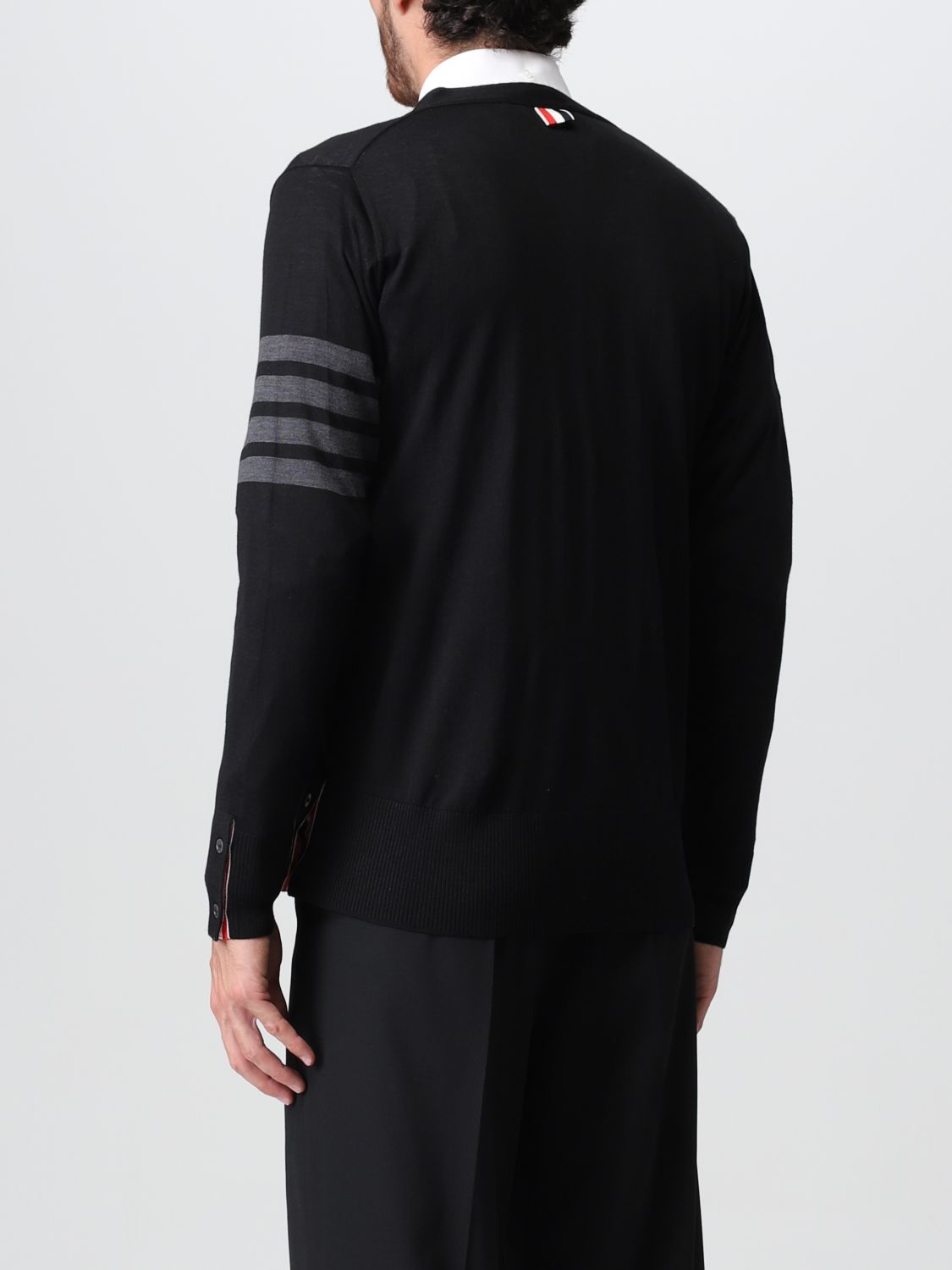 Cardigan Thom Browne: Thom Browne cardigan in merino wool black 2