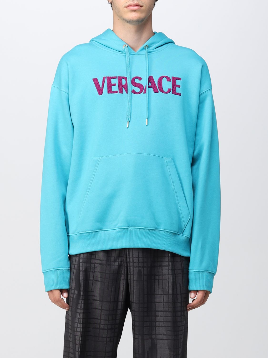 Sweatshirt Versace: Versace Herren Sweatshirt türkis 1