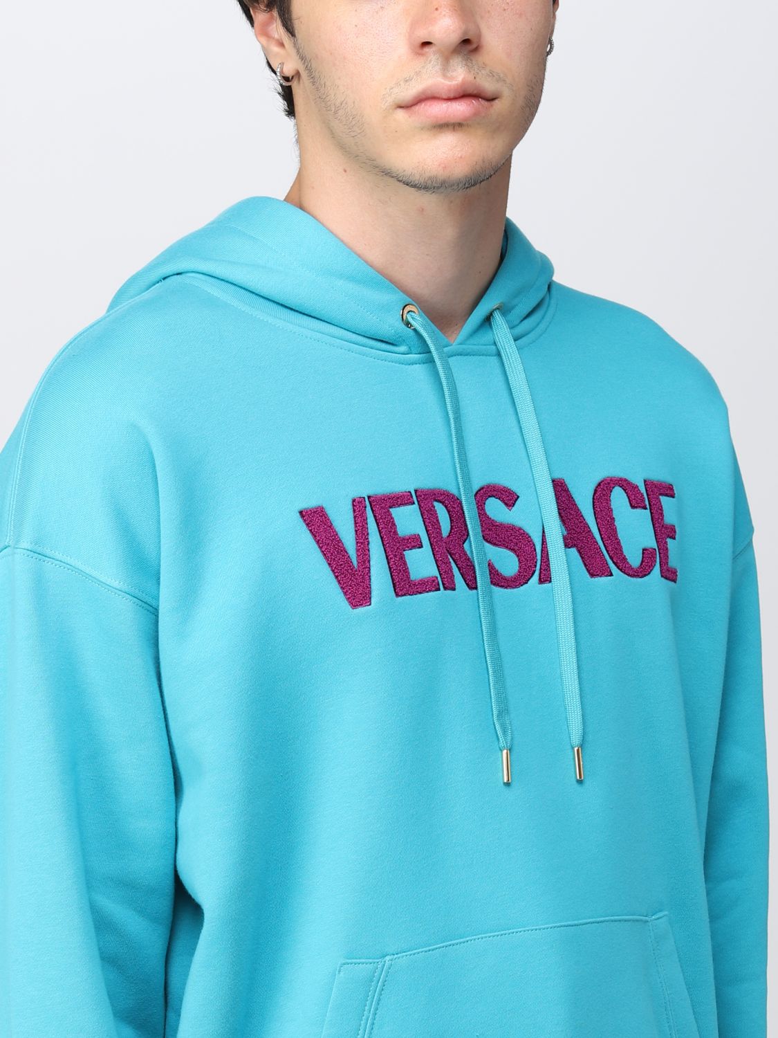 Sweatshirt Versace: Versace Herren Sweatshirt türkis 5