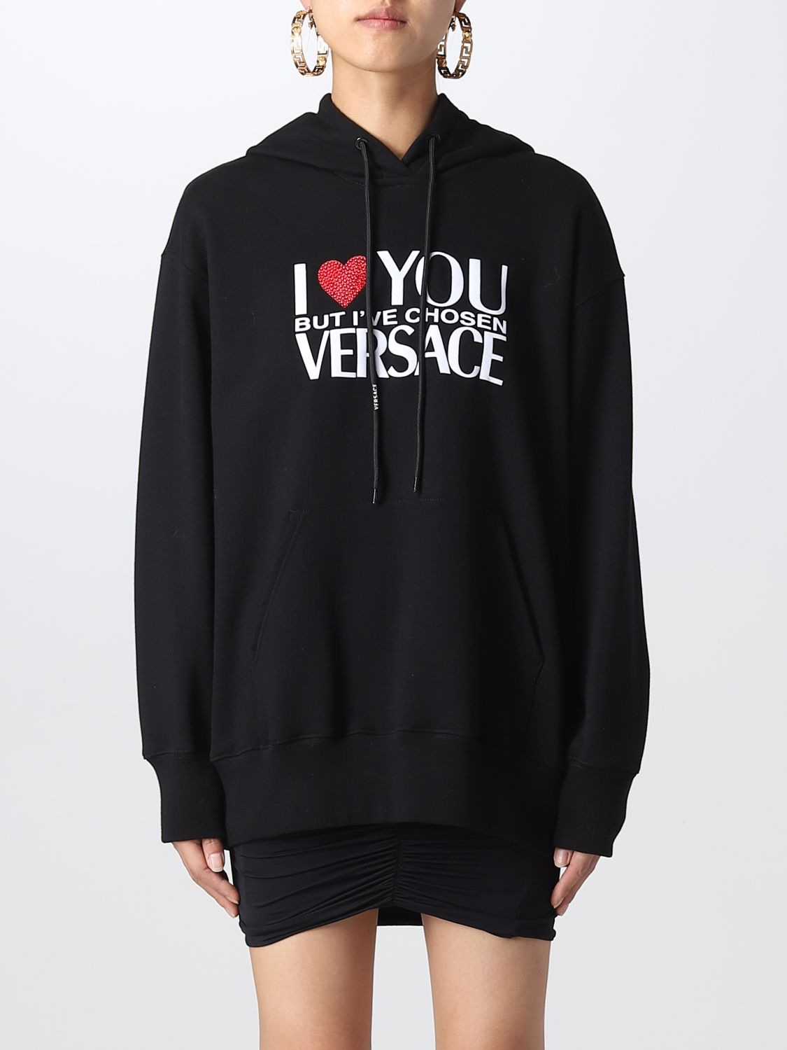 Shop Versace Sweatshirt  Woman Color Black