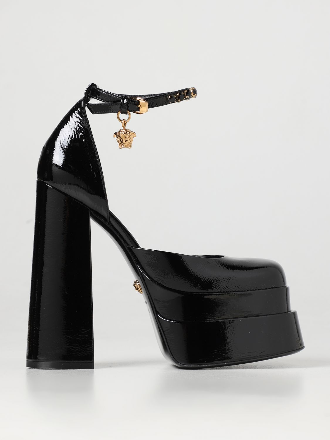 Toestand glans Aas Versace Outlet: high heel shoes for woman - Black | Versace high heel shoes  10020051A05256 online on GIGLIO.COM