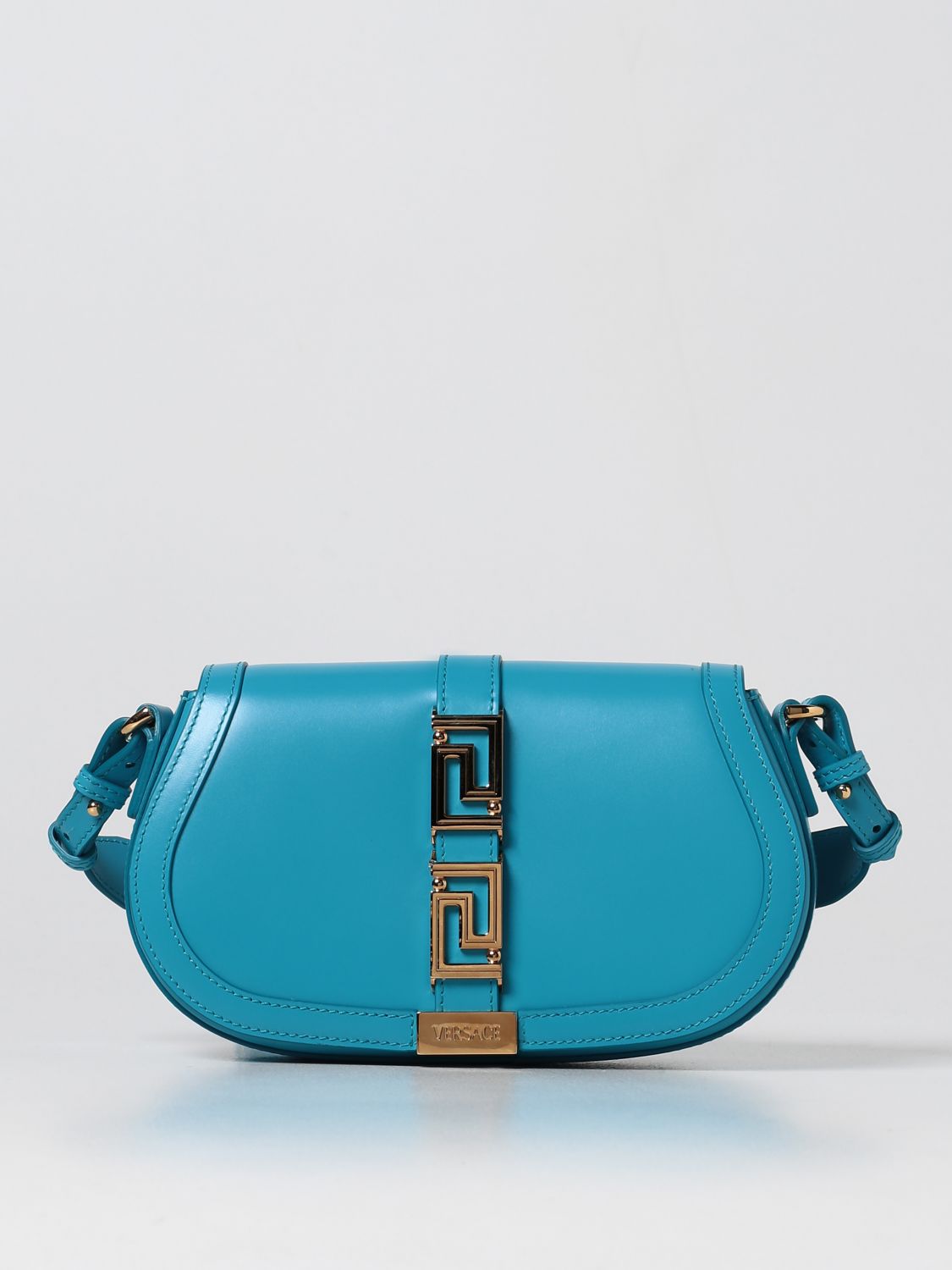 NWT Versace 19v69 Nicoletta Stingray Navy Blue Faux Leather Shoulder Bag