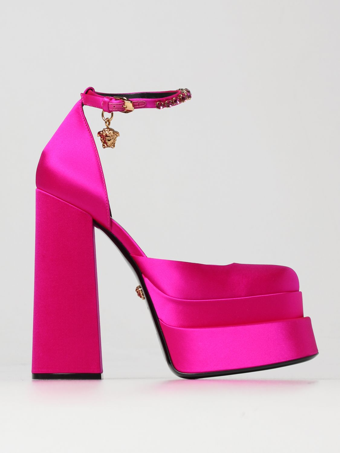 Туфли на каблуке Versace: Туфли на каблуке Versace для нее розовый 1