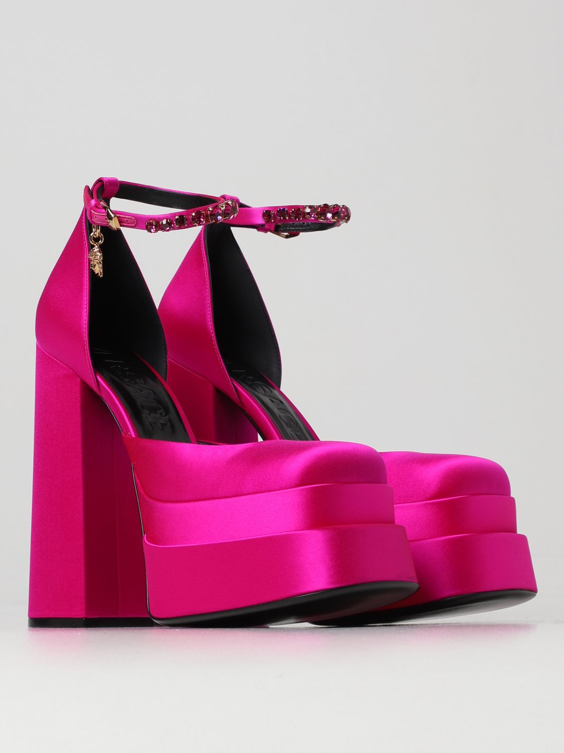 Туфли на каблуке Versace: Туфли на каблуке Versace для нее розовый 2