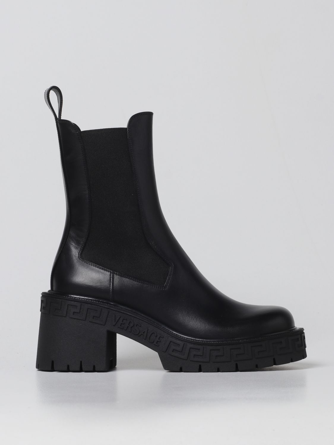 Flat ankle boots Versace: Versace flat ankle boots for women black 1