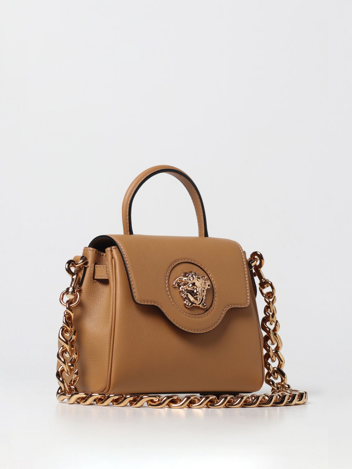 Handbag Versace: Versace handbag for women beige 4