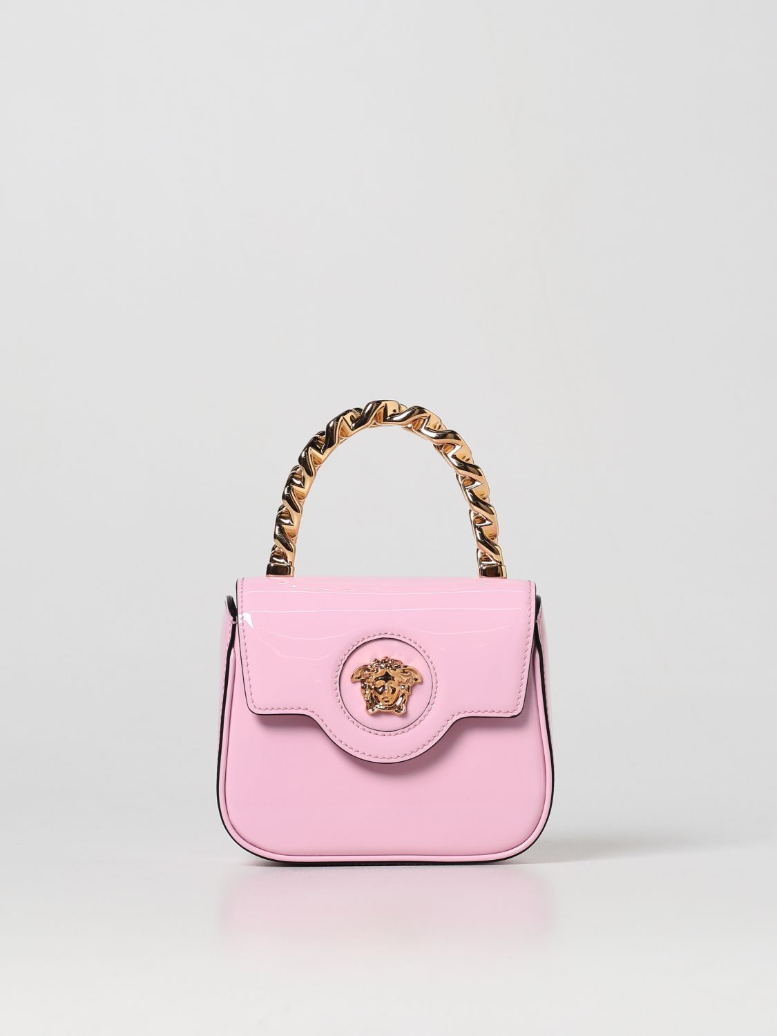 Мини-сумка Versace: Мини-сумка Versace для нее розовый 1