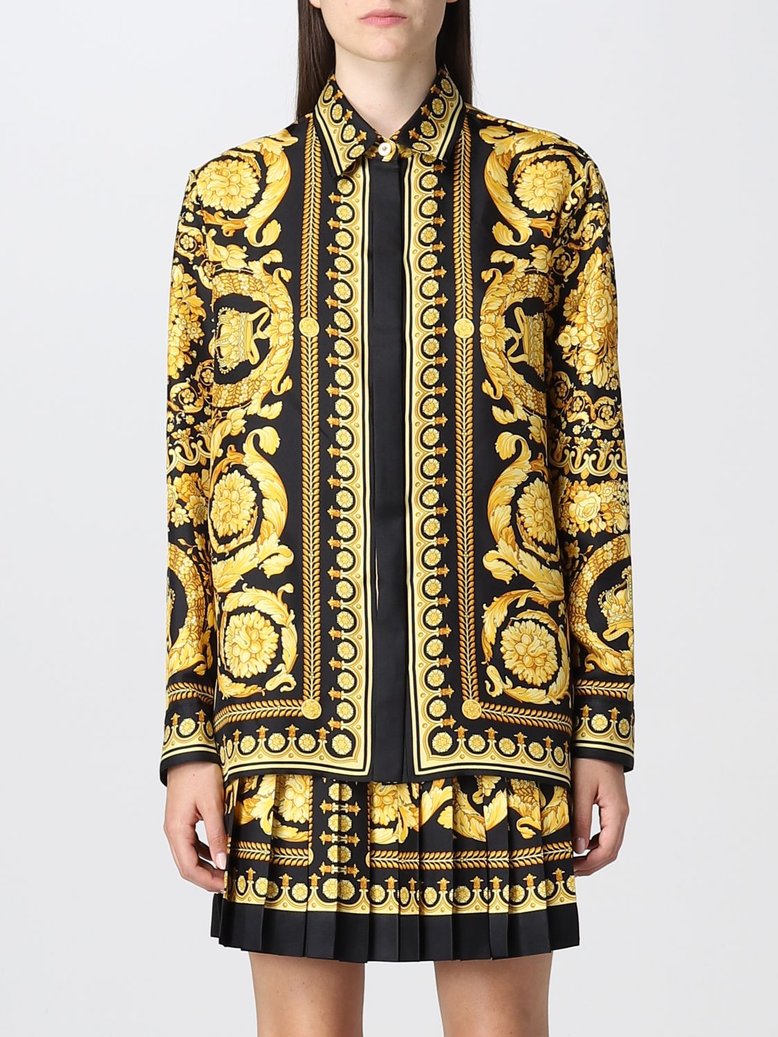 Versace Baroque Shirt In Silk | lupon.gov.ph