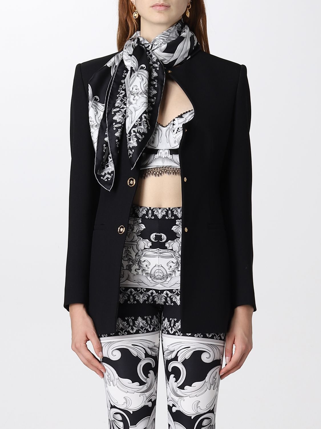 Neckerchief Versace: Versace neckerchief for women black 2