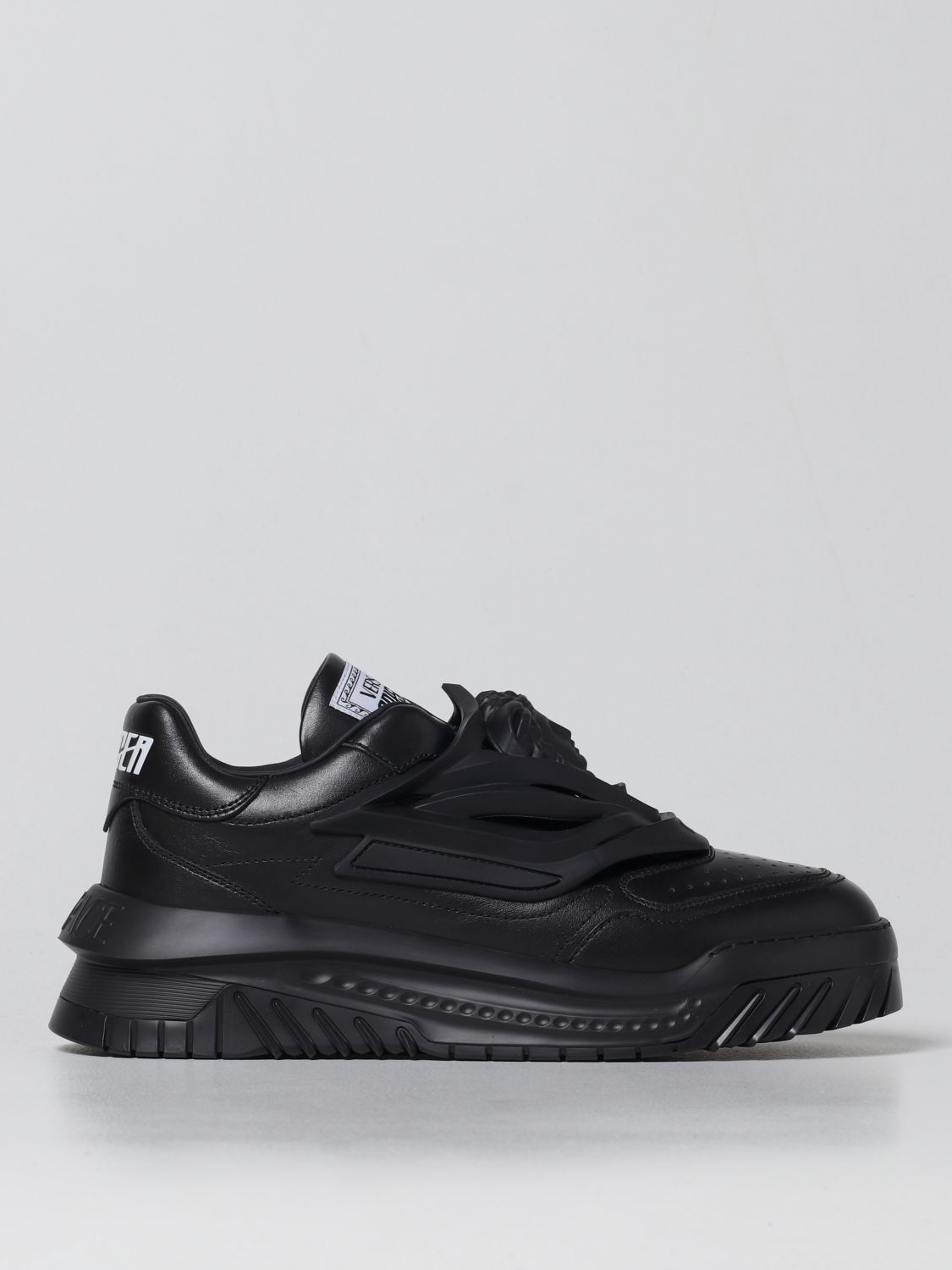 Sneakers Versace: Versace Odissea nappa leather sneakers black 1