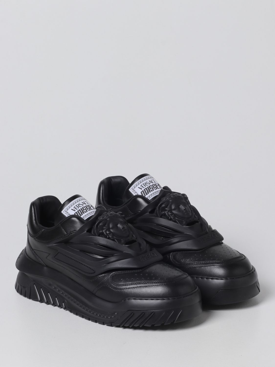 Sneakers Versace: Versace Odissea nappa leather sneakers black 2