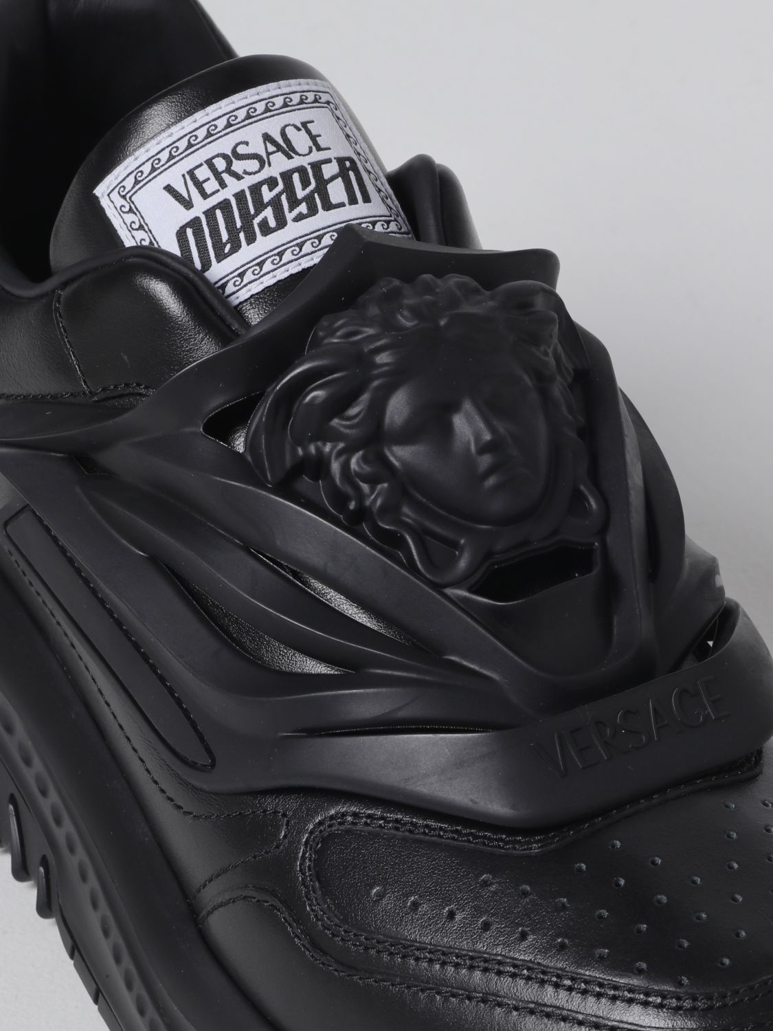 Sneakers Versace: Versace Odissea nappa leather sneakers black 4
