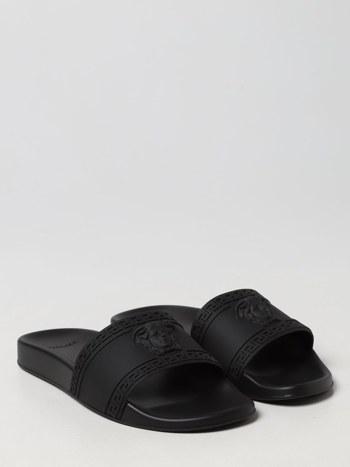 Sandals Versace: Versace rubber sandals with Medusa black 2