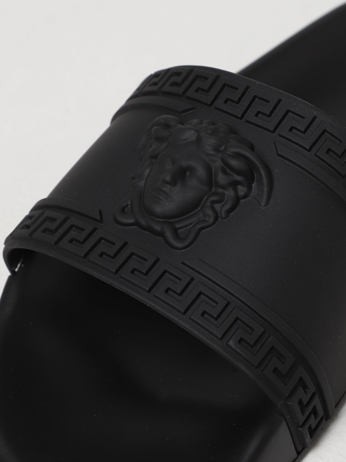 Sandals Versace: Versace rubber sandals with Medusa black 4