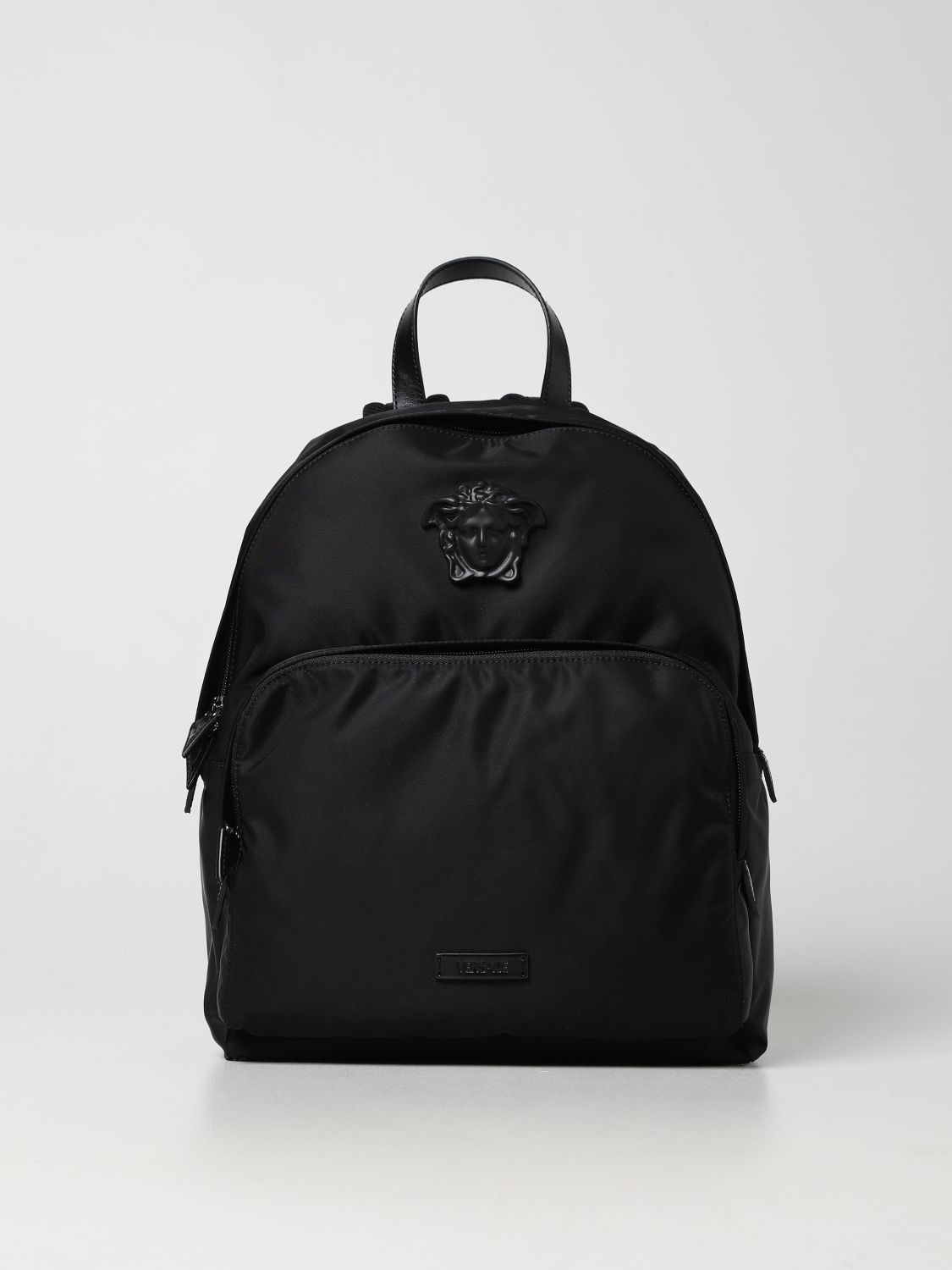 Backpack Versace: Versace La Medusa nylon backpack black 1