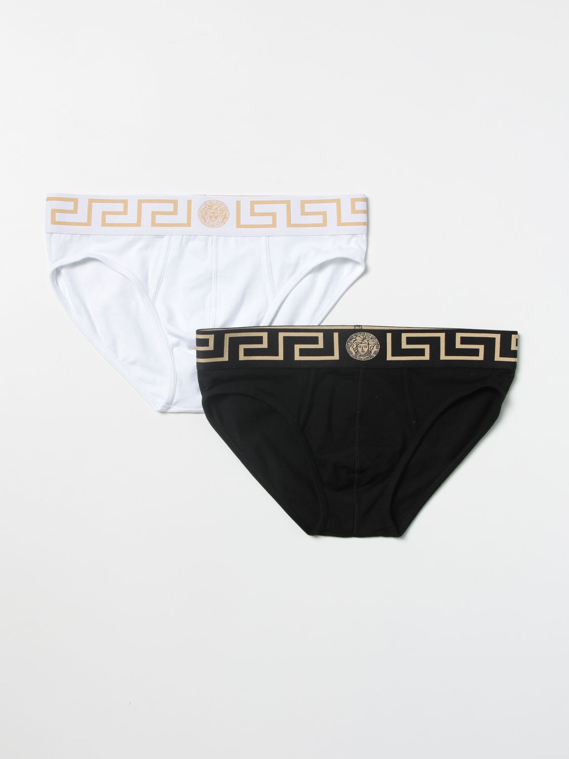 Underwear Versace: Versace set of 2 cotton briefs black 1