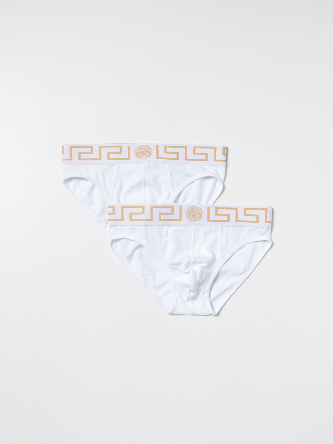 VERSACE: set of 2 cotton briefs - White 1 | Versace underwear ...