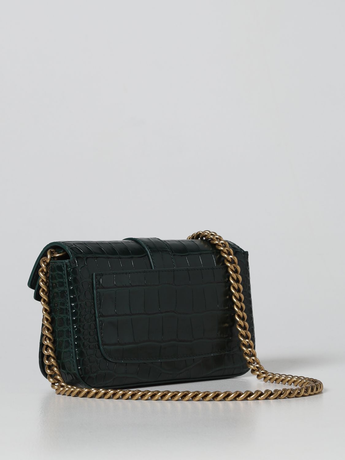 Mini bag Balenciaga: Balenciaga Lady Flap crocodile print leather bag green 3
