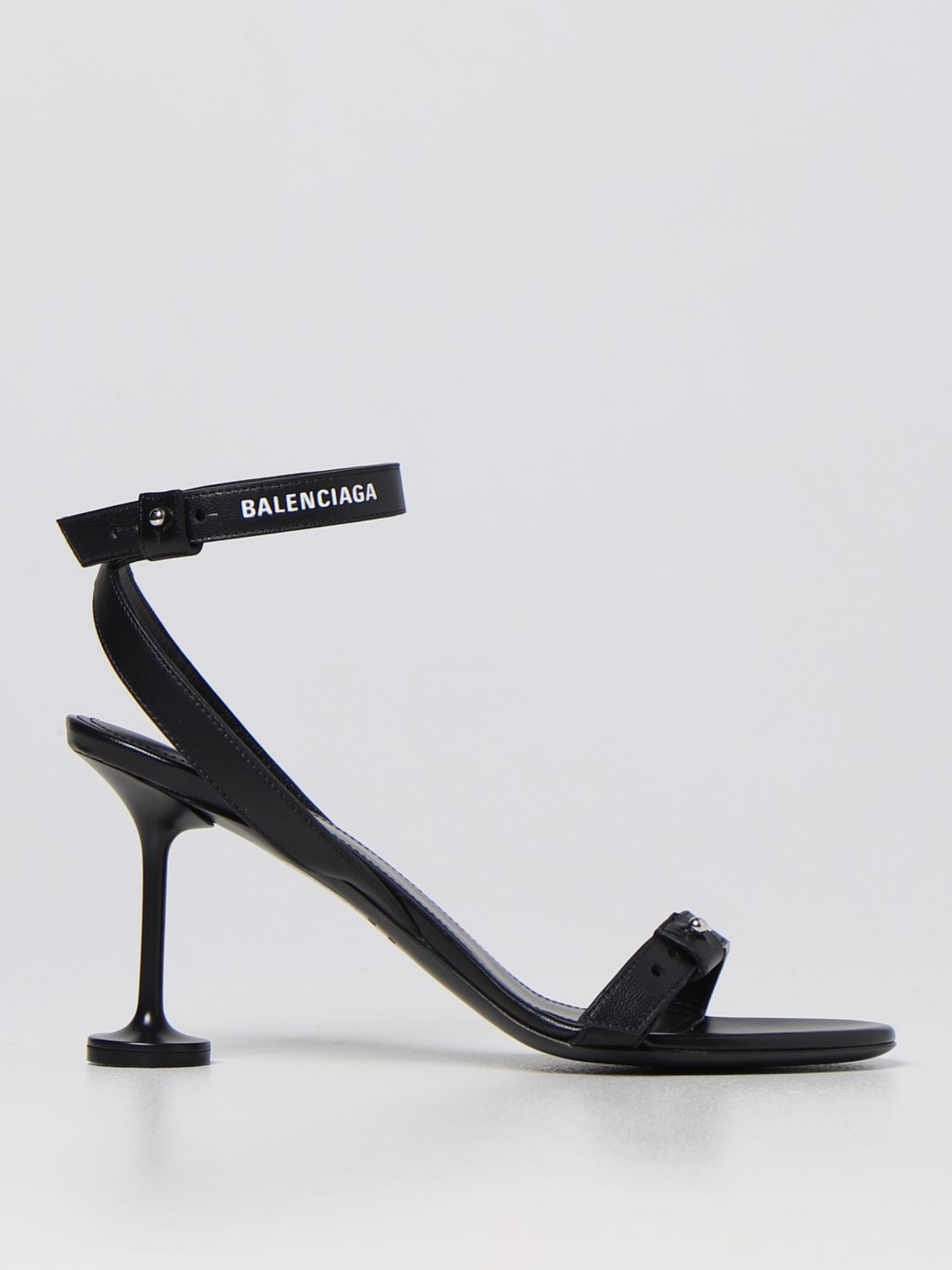 Heeled sandals Balenciaga: Balenciaga Afterhour leather sandals black 1