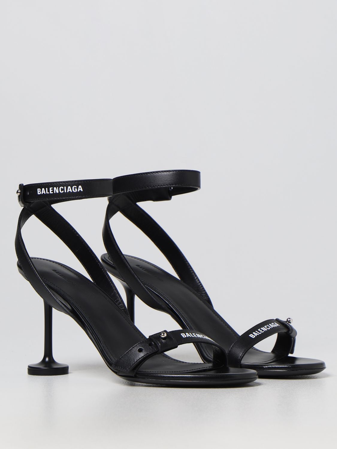 Heeled sandals Balenciaga: Balenciaga Afterhour leather sandals black 2