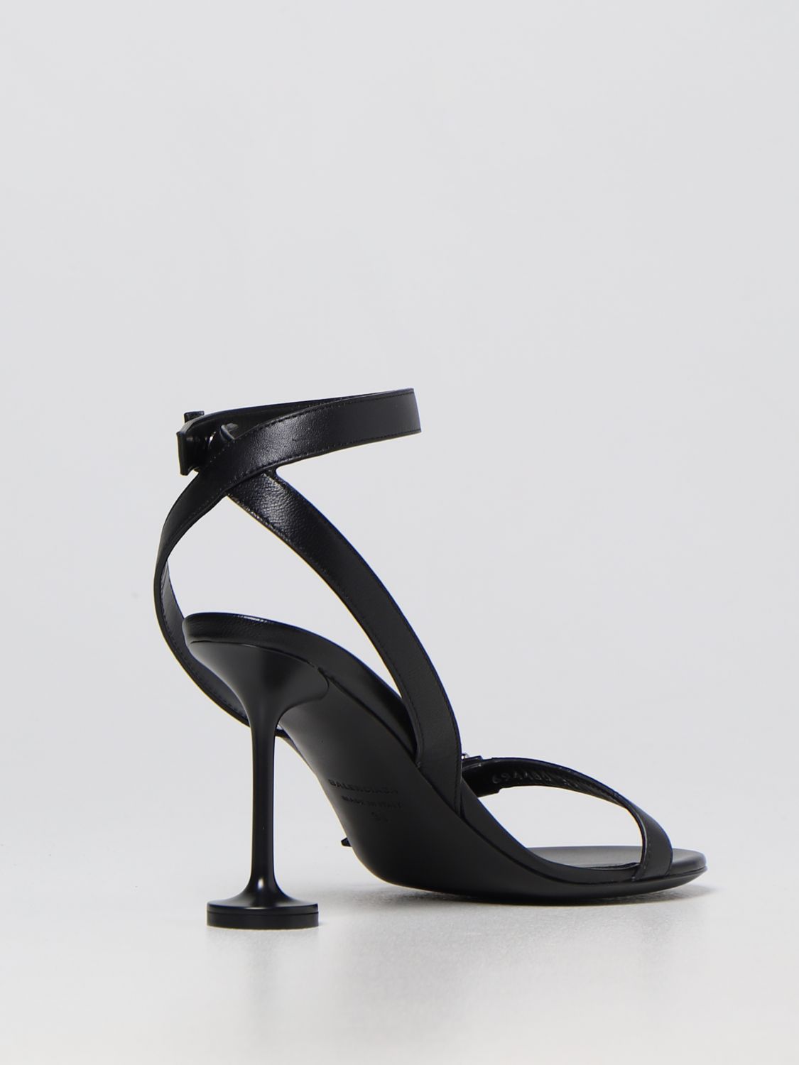 Heeled sandals Balenciaga: Balenciaga Afterhour leather sandals black 3