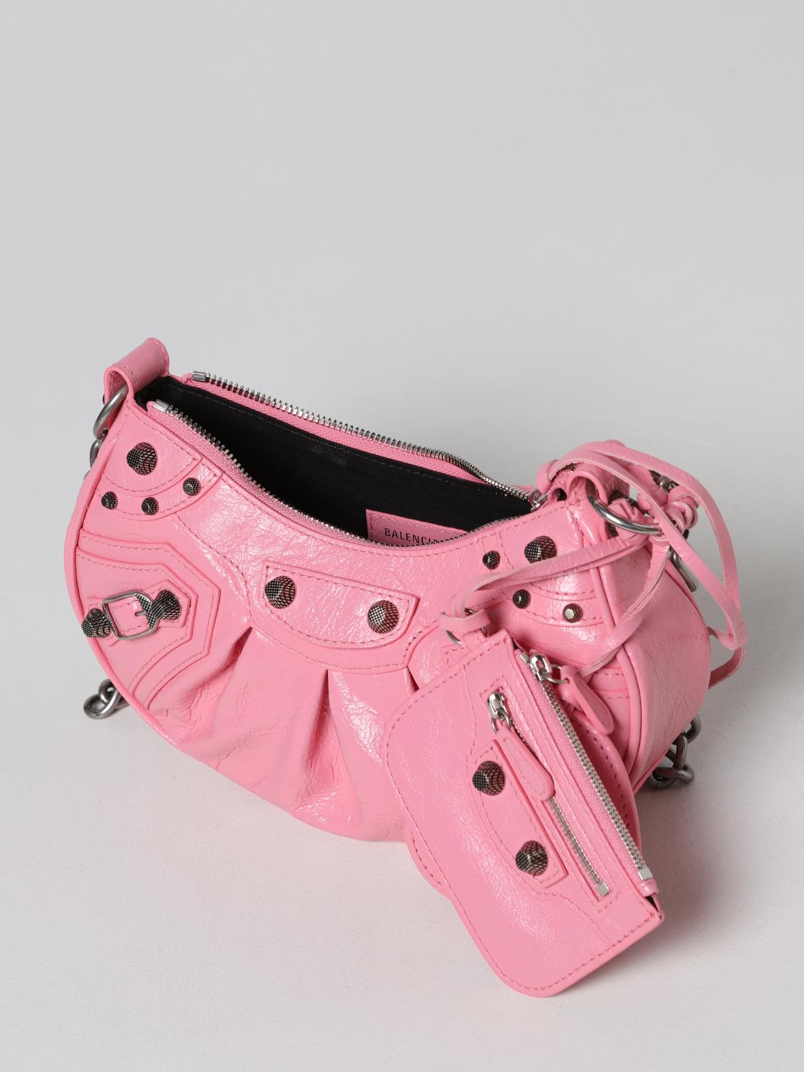 BALENCIAGA Le Cagole XS leather bag Pink Balenciaga crossbody bags