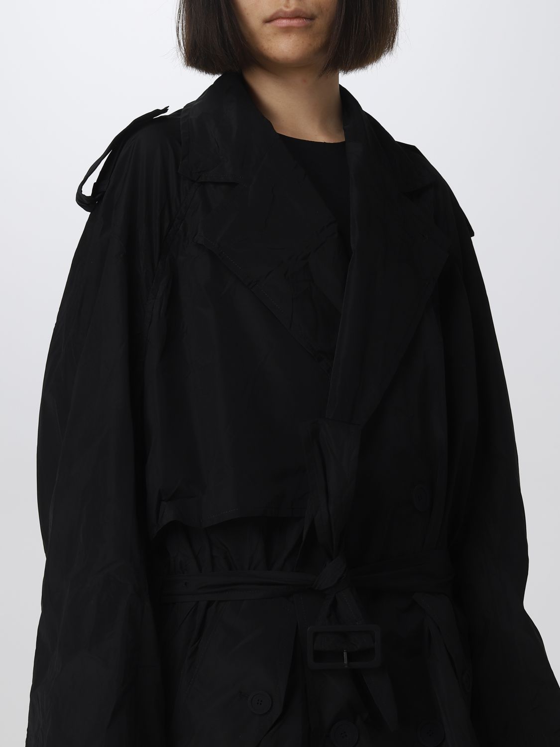 Buy Balenciaga women black evening trench dress for €2,180 online on SV77,  675383/TLO28/1000