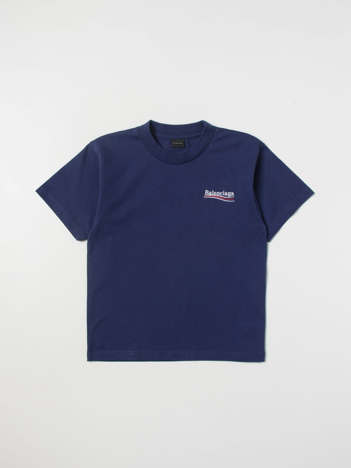 BALENCIAGA: Camiseta para niño, Azul | Camiseta Balenciaga 681864 TMVE7 en línea en GIGLIO.COM